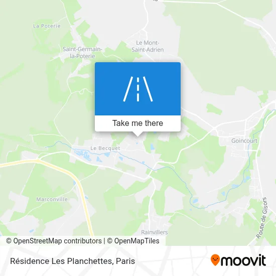 Résidence Les Planchettes map
