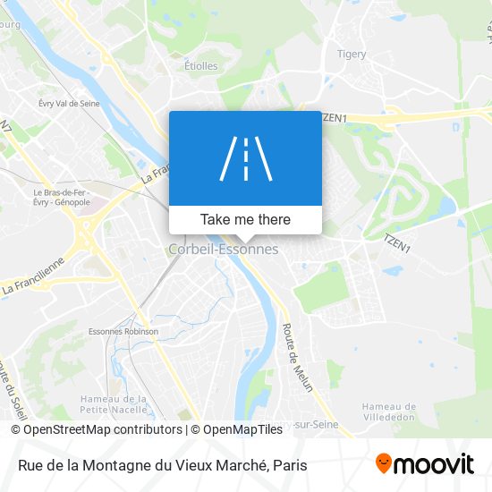Rue de la Montagne du Vieux Marché map