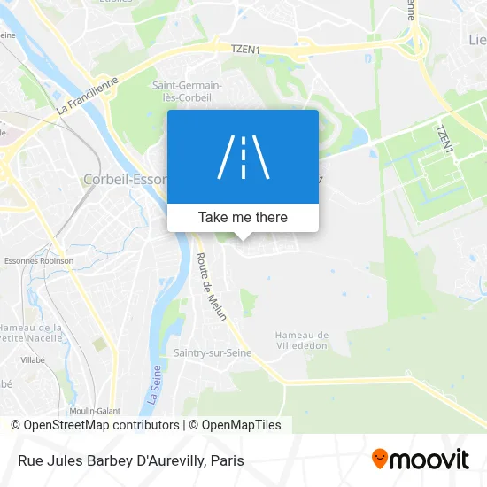 Rue Jules Barbey D'Aurevilly map