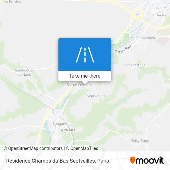Résidence Champs du Bas Septveilles map