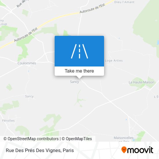 Rue Des Prés Des Vignes map