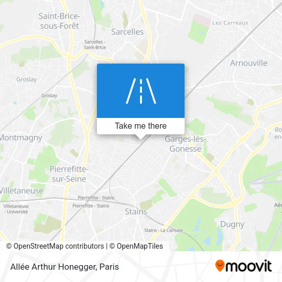 Allée Arthur Honegger map