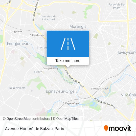 Avenue Honoré de Balzac map