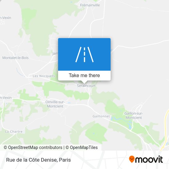 Rue de la Côte Denise map