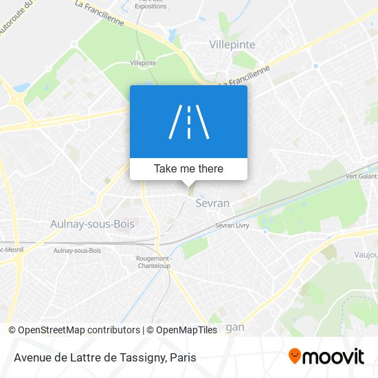 Mapa Avenue de Lattre de Tassigny