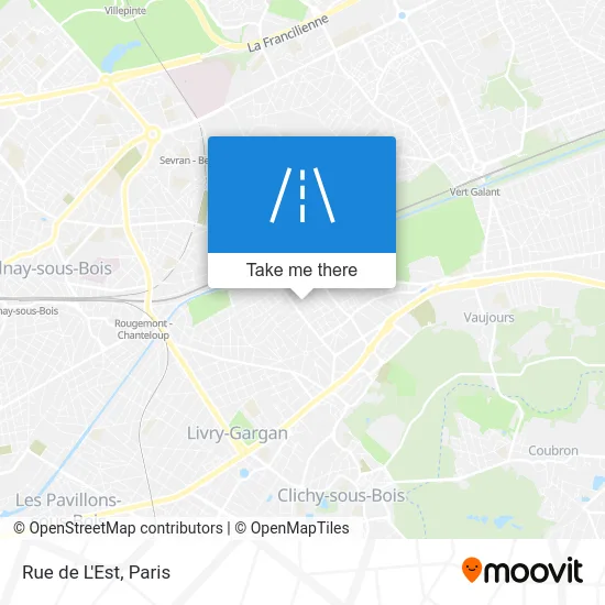 Rue de L'Est map