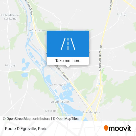 Route D'Egreville map