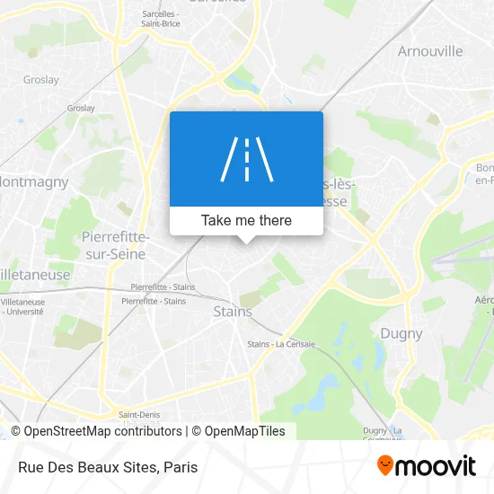 Rue Des Beaux Sites map