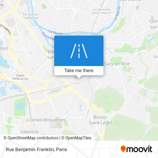 Rue Benjamin Franklin map
