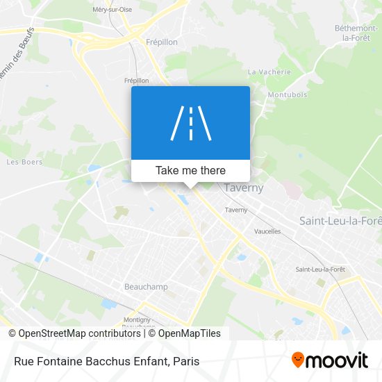 Rue Fontaine Bacchus Enfant map