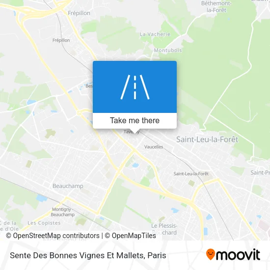 Sente Des Bonnes Vignes Et Mallets map