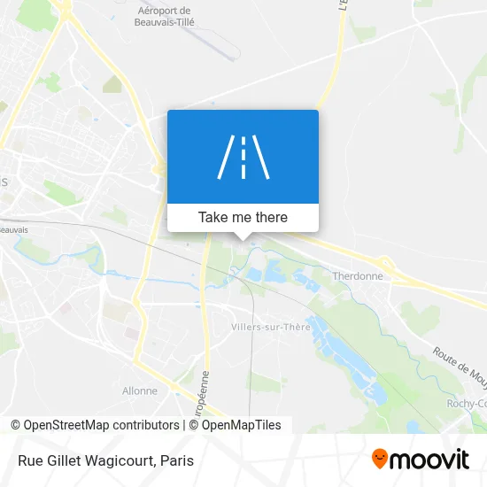 Rue Gillet Wagicourt map