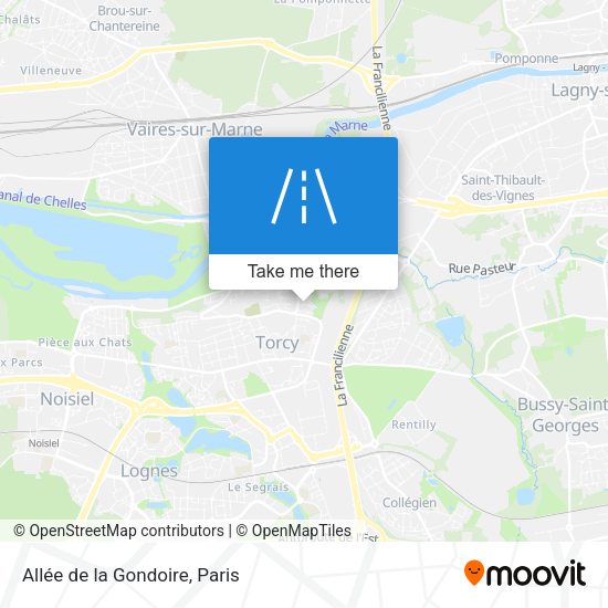 Allée de la Gondoire map