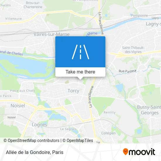 Mapa Allée de la Gondoire