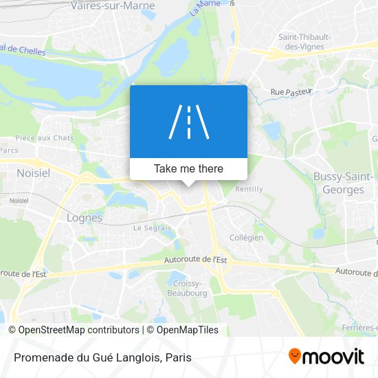 Promenade du Gué Langlois map