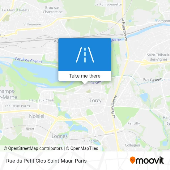 Rue du Petit Clos Saint-Maur map