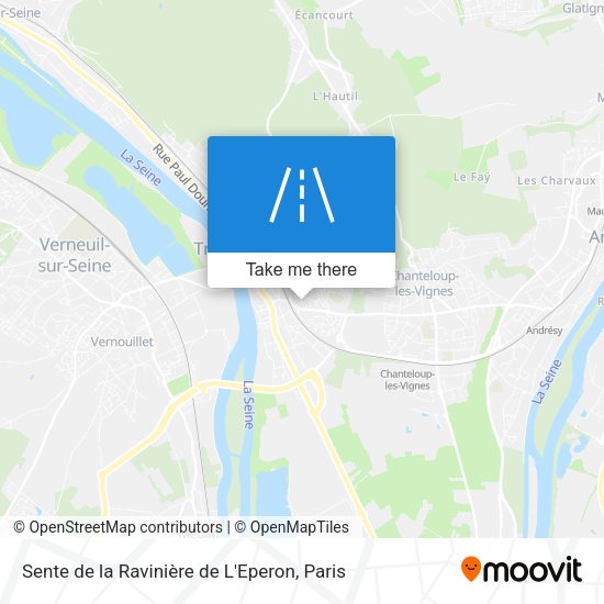 Sente de la Ravinière de L'Eperon map