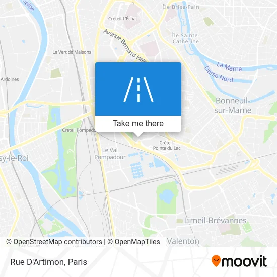 Rue D'Artimon map