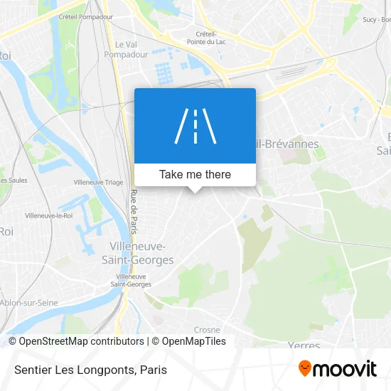 Sentier Les Longponts map