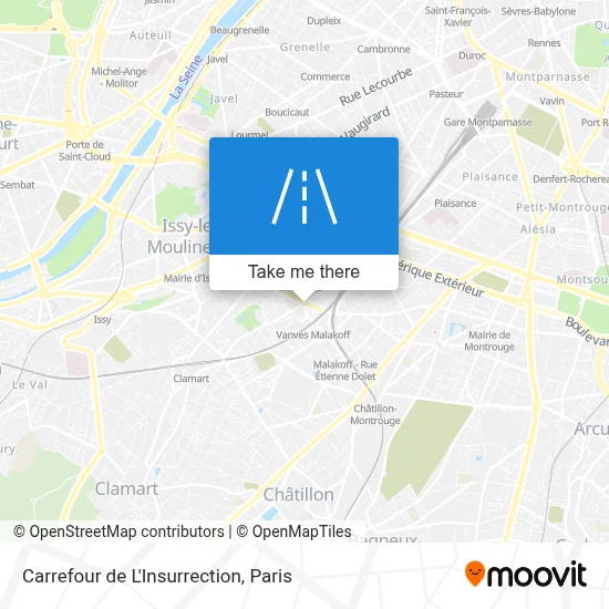 Carrefour de L'Insurrection map