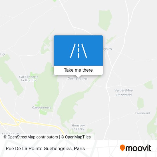 Rue De La Pointe Guehengnies map