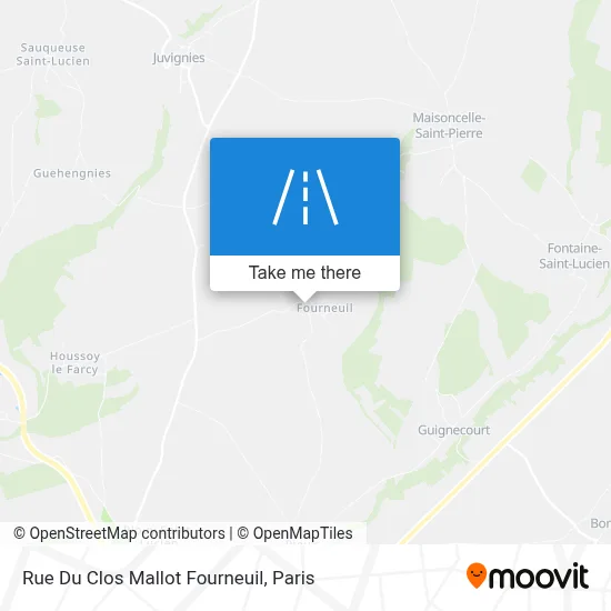 Rue Du Clos Mallot Fourneuil map