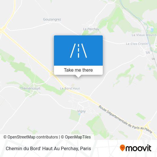 Chemin du Bord' Haut Au Perchay map