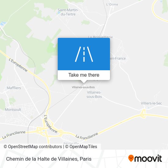 Chemin de la Halte de Villaines map