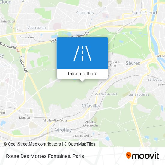Route Des Mortes Fontaines map