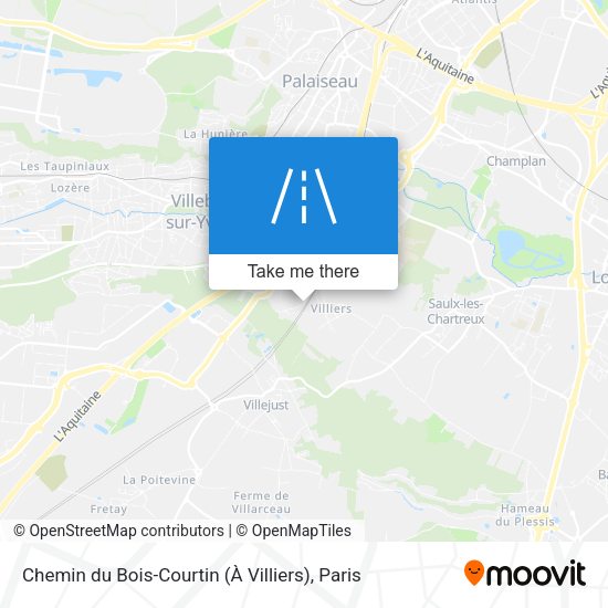 Chemin du Bois-Courtin (À Villiers) map