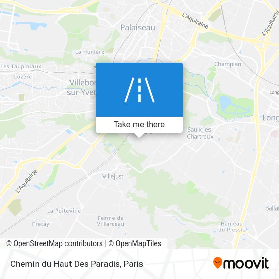 Chemin du Haut Des Paradis map
