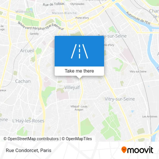 Rue Condorcet map