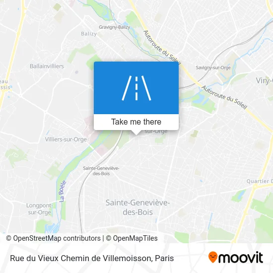 Rue du Vieux Chemin de Villemoisson map
