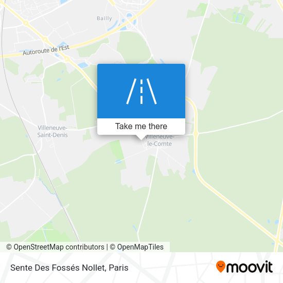 Sente Des Fossés Nollet map