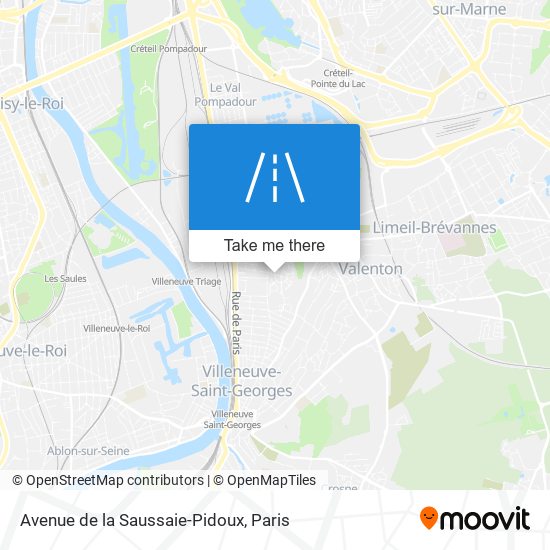 Mapa Avenue de la Saussaie-Pidoux