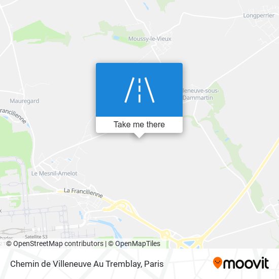 Chemin De Villeneuve Au Tremblay map
