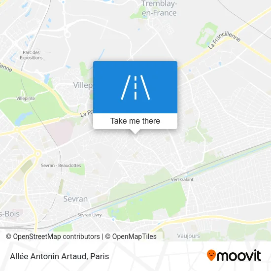 Mapa Allée Antonin Artaud