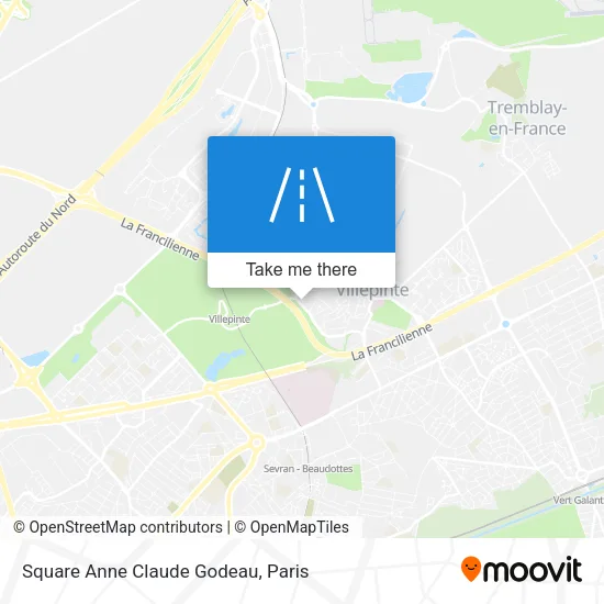 Square Anne Claude Godeau map