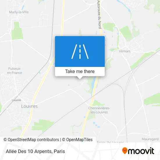 Mapa Allée Des 10 Arpents