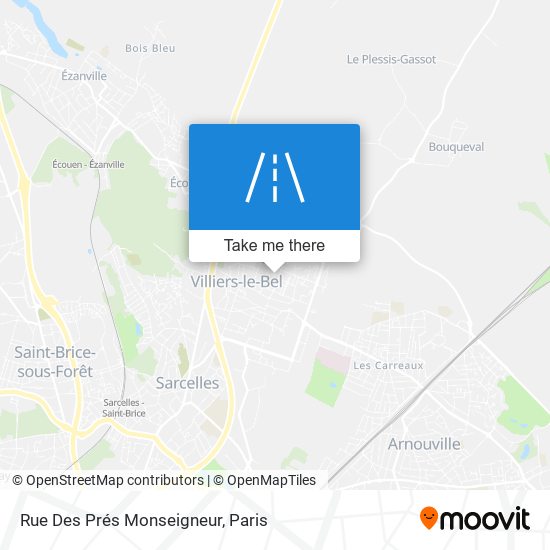 Mapa Rue Des Prés Monseigneur