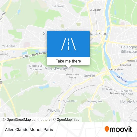 Allée Claude Monet map