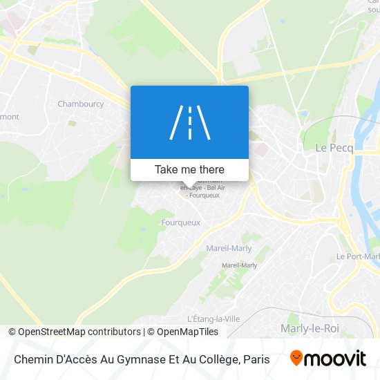 Chemin D'Accès Au Gymnase Et Au Collège map