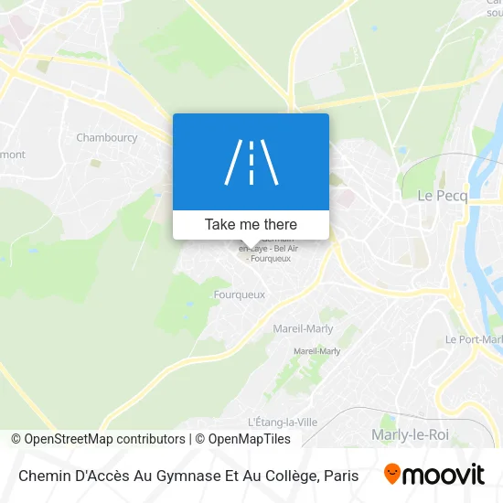 Chemin D'Accès Au Gymnase Et Au Collège map