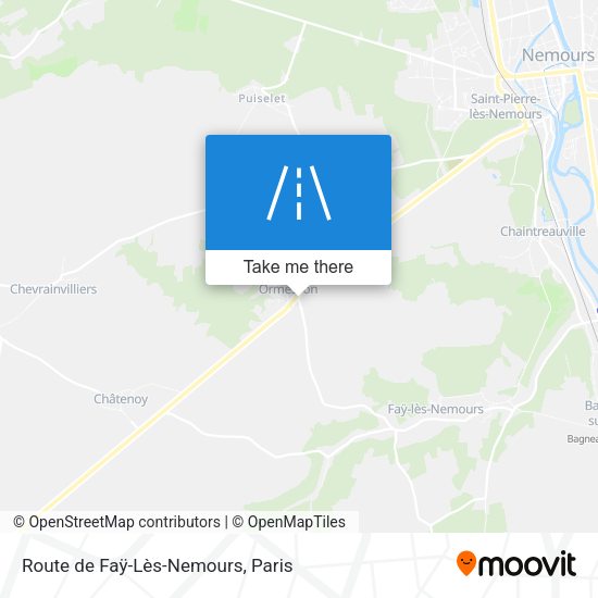 Route de Faÿ-Lès-Nemours map