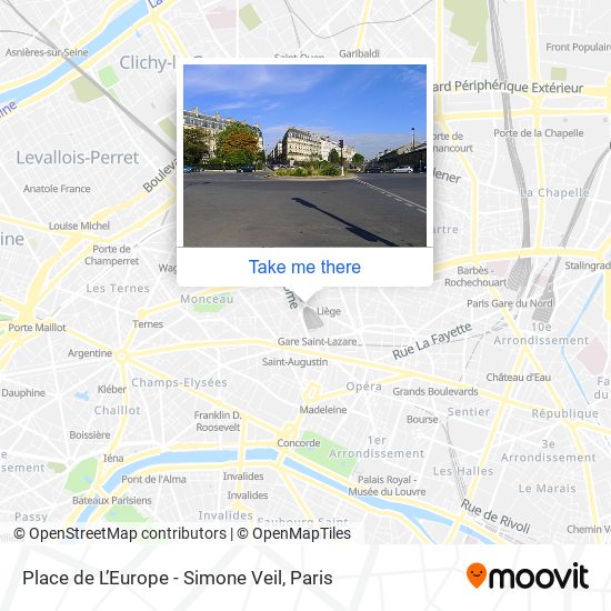 Place de L’Europe - Simone Veil map