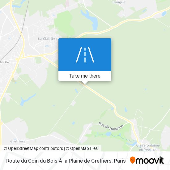 Route Du Coin Du Bois À La Plaine De Greffiers map
