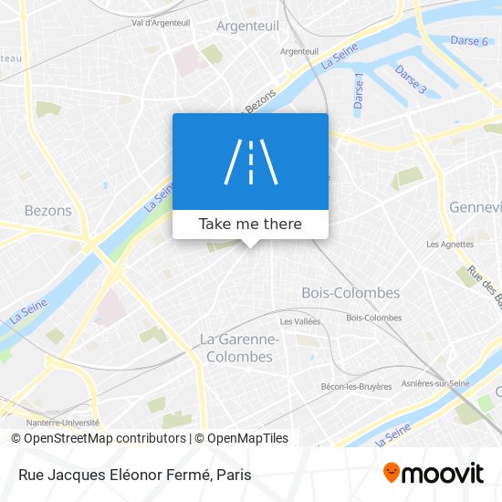 Mapa Rue Jacques Eléonor Fermé