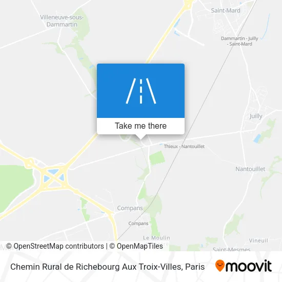 Chemin Rural de Richebourg Aux Troix-Villes map