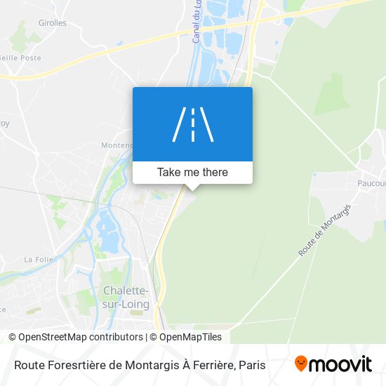 Route Foresrtière de Montargis À Ferrière map