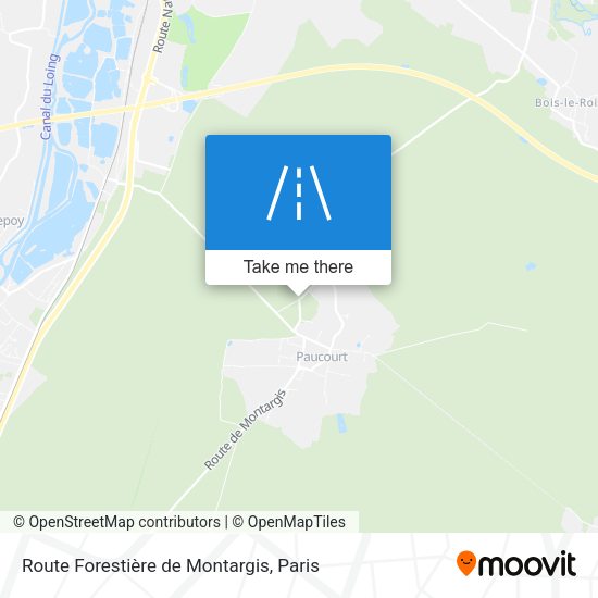 Route Forestière de Montargis map